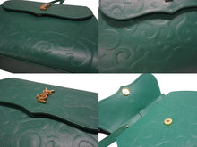 Load image into Gallery viewer, YvesSaintLaurent イヴ サンローラン LogoShoulderBag ロゴ ショルダーバッグ FF14623 WS14623 グリーン ゴールド金具 美品 中古 4b005858