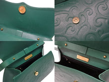 Load image into Gallery viewer, YvesSaintLaurent イヴ サンローラン LogoShoulderBag ロゴ ショルダーバッグ FF14623 WS14623 グリーン ゴールド金具 美品 中古 4b005858