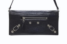 画像をギャラリービューアに読み込む, 極美品 BALENCIAGA バレンシアガ ジャイアントコンチネンタル 長財布 ハンドバッグ ブラック シルバー金具 中古 4b005859