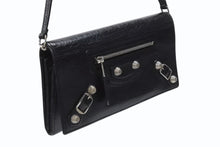画像をギャラリービューアに読み込む, 極美品 BALENCIAGA バレンシアガ ジャイアントコンチネンタル 長財布 ハンドバッグ ブラック シルバー金具 中古 4b005859