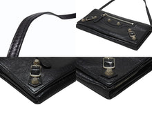 画像をギャラリービューアに読み込む, 極美品 BALENCIAGA バレンシアガ ジャイアントコンチネンタル 長財布 ハンドバッグ ブラック シルバー金具 中古 4b005859