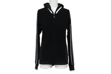 画像をギャラリービューアに読み込む, CHANEL シャネル スポーツライン ジップアップフーディー パーカー P32616W04100 サイズ36 ココマーク パイル メッシュ 美品 中古 4b005863