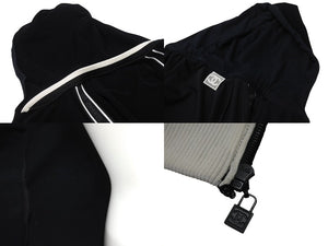 CHANEL シャネル スポーツライン ジップアップフーディー パーカー P32616W04100 サイズ36 ココマーク パイル メッシュ 美品 中古 4b005863