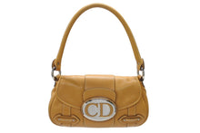 画像をギャラリービューアに読み込む, 極美品 CHRISTIAN DIOR クリスチャンディオール CDロゴプレート ハンドバッグ 08B00076 ベージュ レザー 中古 4b005867