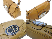 画像をギャラリービューアに読み込む, 極美品 CHRISTIAN DIOR クリスチャンディオール CDロゴプレート ハンドバッグ 08B00076 ベージュ レザー 中古 4b005867