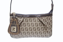 画像をギャラリービューアに読み込む, 極美品 FENDI フェンディ ズッキーノ柄 ワンショルダーバッグ 8BR566 ハンドバッグ ベージュ ブラウン キャンバス レザー ゴールド金具 中古 4b005868