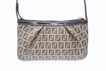 画像をギャラリービューアに読み込む, 極美品 FENDI フェンディ ズッキーノ柄 ワンショルダーバッグ 8BR566 ハンドバッグ ベージュ ブラウン キャンバス レザー ゴールド金具 中古 4b005868