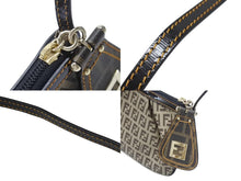 画像をギャラリービューアに読み込む, 極美品 FENDI フェンディ ズッキーノ柄 ワンショルダーバッグ 8BR566 ハンドバッグ ベージュ ブラウン キャンバス レザー ゴールド金具 中古 4b005868