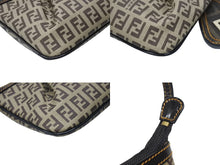 画像をギャラリービューアに読み込む, 極美品 FENDI フェンディ ズッキーノ柄 ワンショルダーバッグ 8BR566 ハンドバッグ ベージュ ブラウン キャンバス レザー ゴールド金具 中古 4b005868