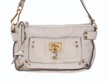 画像をギャラリービューアに読み込む, Chloe クロエ ミニ パディントン ポーチ ショルダーバッグ フランス製 レザー ベージュ ゴールド金具 美品 中古 4b005869