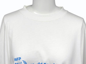 極美品 BALENCIAGA バレンシアガ Food Holiday Two Piece Long Sleeved Shirt プリントロゴレイヤード長袖Tシャツ 698089 TMVL2 ホワイト サイズ3 中古 4b005873