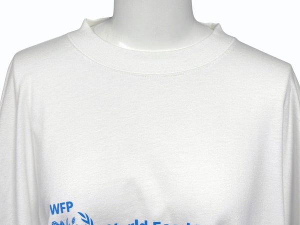 極美品 BALENCIAGA バレンシアガ Food Holiday Two Piece Long Sleeved Shirt プリントロゴレイヤード長袖Tシャツ 698089 TMVL2 ホワイト サイズ3 中古 4b005873