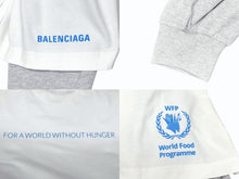 画像をギャラリービューアに読み込む, 極美品 BALENCIAGA バレンシアガ Food Holiday Two Piece Long Sleeved Shirt プリントロゴレイヤード長袖Tシャツ 698089 TMVL2 ホワイト サイズ3 中古 4b005873
