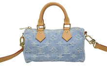 Load image into Gallery viewer, 新品同様 LOUIS VUITTON ルイヴィトン 2WAY ハンドハッグ Monogram Denim Nano Speedy モノグラム デニム ナノ スピーディ M11212 中古 4b005875