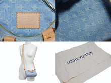 Load image into Gallery viewer, 新品同様 LOUIS VUITTON ルイヴィトン 2WAY ハンドハッグ Monogram Denim Nano Speedy モノグラム デニム ナノ スピーディ M11212 中古 4b005875