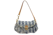 画像をギャラリービューアに読み込む, LOUIS VUITTON ルイヴィトン ミニプリーティ レイエ ショルダーバッグ M95333 モノグラムデニム ブルー 美品 中古 4b005876