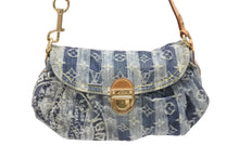画像をギャラリービューアに読み込む, LOUIS VUITTON ルイヴィトン ミニプリーティ レイエ ショルダーバッグ M95333 モノグラムデニム ブルー 美品 中古 4b005876