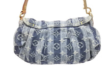 画像をギャラリービューアに読み込む, LOUIS VUITTON ルイヴィトン ミニプリーティ レイエ ショルダーバッグ M95333 モノグラムデニム ブルー 美品 中古 4b005876