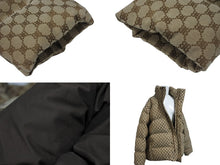 画像をギャラリービューアに読み込む, 極美品 BALENCIAGA × GUCCI バレンシアガ グッチ 22AW ハッカー プロジェクト BB柄 パファー ダウンジャケット YZERR私物 ベージュ サイズ46 681885 中古 4b005880