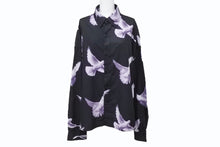 Load image into Gallery viewer, 極美品 AMIRI アミリ オーバーサイズ プリント 長袖シャツ YZERR私物 コットン スパンデックス ブラック サイズM 中古 4b005881