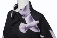 Load image into Gallery viewer, 極美品 AMIRI アミリ オーバーサイズ プリント 長袖シャツ YZERR私物 コットン スパンデックス ブラック サイズM 中古 4b005881