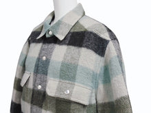 画像をギャラリービューアに読み込む, 極美品 Rick Owens リックオウエンス シャツジャケット 22AW YZERR私物 RU02B2729-WFP チェック アルパカ 毛 サイズ48 中古 4b005882
