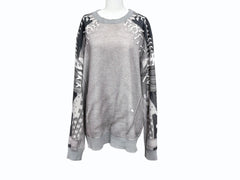 Givenchy ジバンシー スウェットシャツ ベースボールプリント 13W 7460 802 YZERR私物 グレー ポリエステル コットン サイズS 美品 中古 4b005883