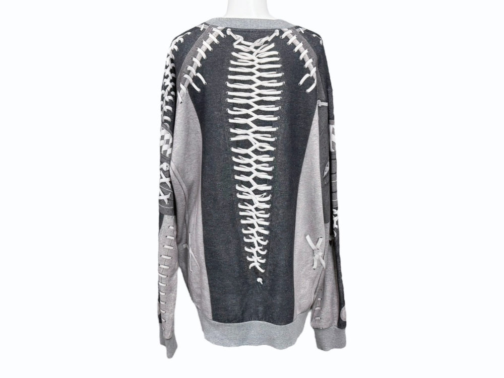Givenchy Sweatshirt Baseball Print 13W 7460 802 YZERR Personal Item Gray Polyester Cotton Size S Good Condition Used 4b005883