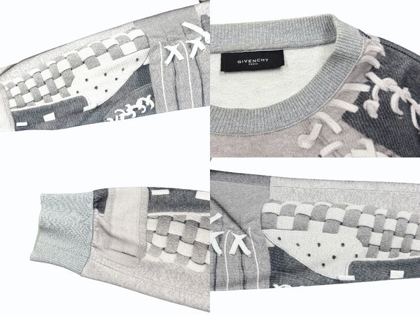 Givenchy ジバンシー スウェットシャツ ベースボールプリント 13W 7460 802 YZERR私物 グレー ポリエステル コットン サイズS 美品 中古 4b005883