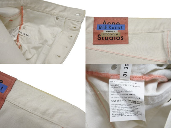 極美品 Acne studios bla konst アクネ ストゥディオス ブラコンスト 1996 Holographic Foil Classic Fit Jeans デニム YZERR私物 サイズ31 中古 4b005885