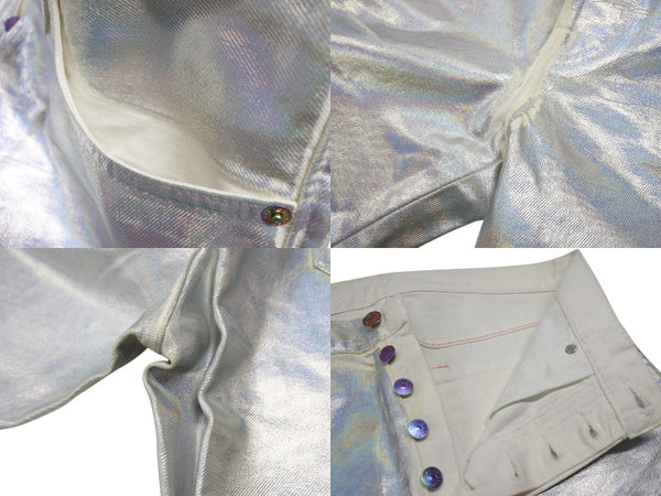 極美品 Acne studios bla konst アクネ ストゥディオス ブラコンスト 1996 Holographic Foil Classic Fit Jeans デニム YZERR私物 サイズ31 中古 4b005885
