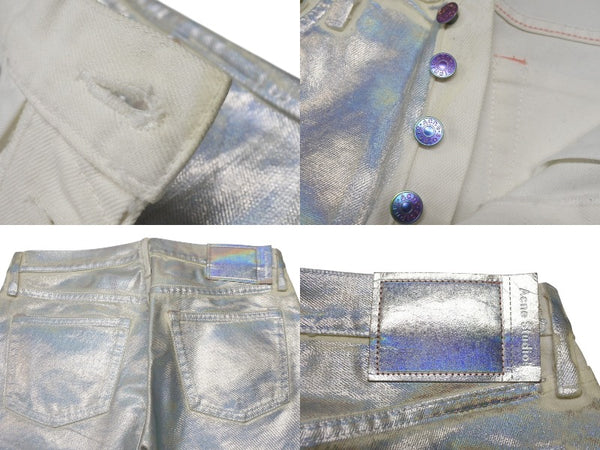 極美品 Acne studios bla konst アクネ ストゥディオス ブラコンスト 1996 Holographic Foil Classic Fit Jeans デニム YZERR私物 サイズ31 中古 4b005885