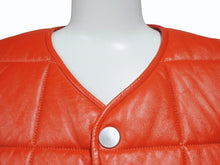 画像をギャラリービューアに読み込む, 極美品 BOTTEGA VENETA ボッテガヴェネタ レザーキルティングベスト 712269 ジープスキン ポリエステル レッド YZERR私物 サイズM 4b005886 中古