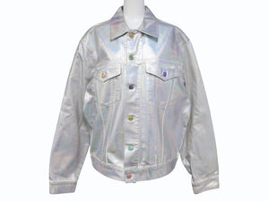 ACNE STUDIOS アクネストゥディオズ デニムジャケット YZERR私物 コットン シルバー サイズ50 美品 中古 4b005887