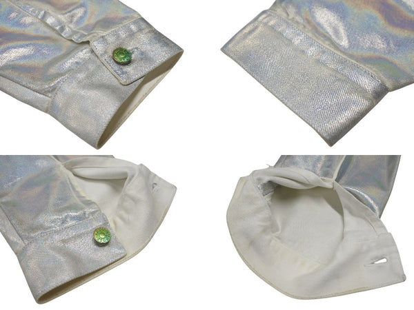 ACNE STUDIOS アクネストゥディオズ デニムジャケット YZERR私物 コットン シルバー サイズ50 美品 中古 4b005887