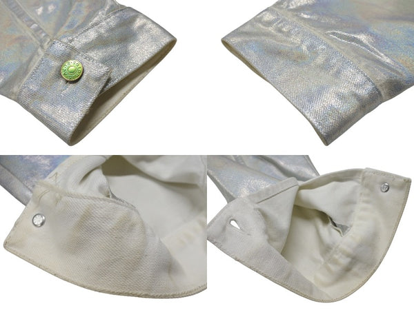 ACNE STUDIOS アクネストゥディオズ デニムジャケット YZERR私物 コットン シルバー サイズ50 美品 中古 4b005887