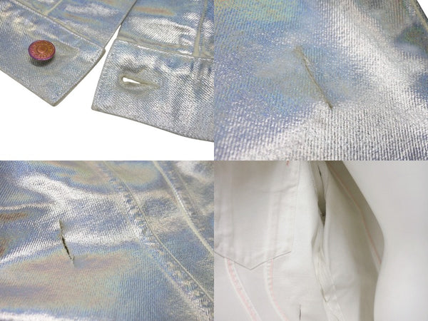 ACNE STUDIOS アクネストゥディオズ デニムジャケット YZERR私物 コットン シルバー サイズ50 美品 中古 4b005887
