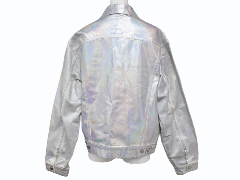 ACNE STUDIOS アクネストゥディオズ デニムジャケット YZERR私物 コットン シルバー サイズ50 美品 中古 4b005887