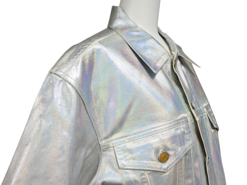 ACNE STUDIOS アクネストゥディオズ デニムジャケット YZERR私物 コットン シルバー サイズ50 美品 中古 4b005887