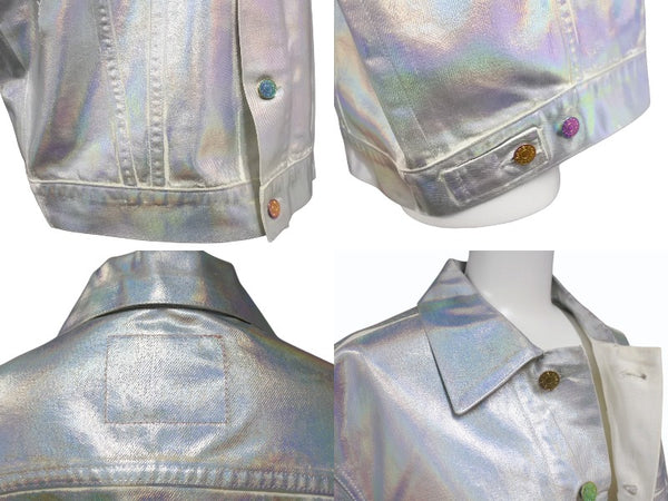 ACNE STUDIOS アクネストゥディオズ デニムジャケット YZERR私物 コットン シルバー サイズ50 美品 中古 4b005887