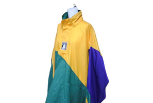極美品 BALENCIAGA バレンシアガ カラーブロック ナイロンジャケット 18AW YZERR着用 イエロー グリーン パープル サイズ46 中古 4b005888