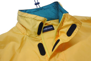 極美品 BALENCIAGA バレンシアガ カラーブロック ナイロンジャケット 18AW YZERR着用 イエロー グリーン パープル サイズ46 中古 4b005888