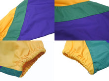 画像をギャラリービューアに読み込む, 極美品 BALENCIAGA バレンシアガ カラーブロック ナイロンジャケット 18AW YZERR着用 イエロー グリーン パープル サイズ46 中古 4b005888