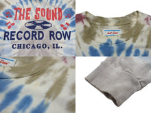 Load image into Gallery viewer, JUST DON ジャストドン レコードロータイダイ ロングスリーブTシャツ ロゴ刺繍 バックプリント YZERR私物 マルチカラー タイダイ サイズM 美品 中古 4b005892