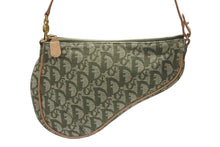 Load image into Gallery viewer, 極美品 Christian Dior クリスチャンディオール サドルポーチ ガリアーノ期 ヴィンテージ トロッター柄 カーキ 中古 4b005899