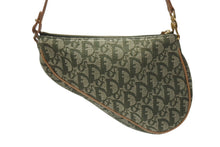 Load image into Gallery viewer, 極美品 Christian Dior クリスチャンディオール サドルポーチ ガリアーノ期 ヴィンテージ トロッター柄 カーキ 中古 4b005899