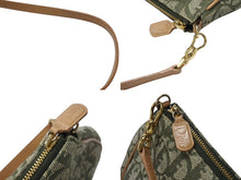 Load image into Gallery viewer, 極美品 Christian Dior クリスチャンディオール サドルポーチ ガリアーノ期 ヴィンテージ トロッター柄 カーキ 中古 4b005899