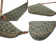 Load image into Gallery viewer, 極美品 Christian Dior クリスチャンディオール サドルポーチ ガリアーノ期 ヴィンテージ トロッター柄 カーキ 中古 4b005899