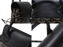 Load image into Gallery viewer, 極美品 GOYARD ゴヤール ミニリュック 3WAY アルパンミニ ヘリンボーン柄 ブラック ブラウン シルバー金具 中古 4b005903