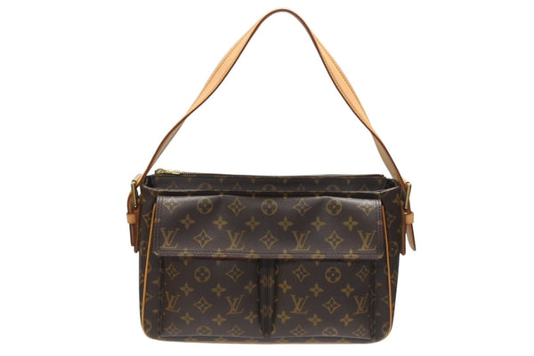 極美品 LOUISVUITTON ルイヴィトン ヴィバシテGM ワンショルダーバッグ M51163 モノグラム PVC レザー ゴールド金具 中古 4b005907